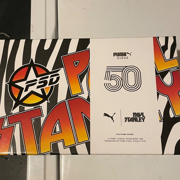 Puma Paul Stanley  Kiss striped Suede Sneakers - Picture 2 of 7